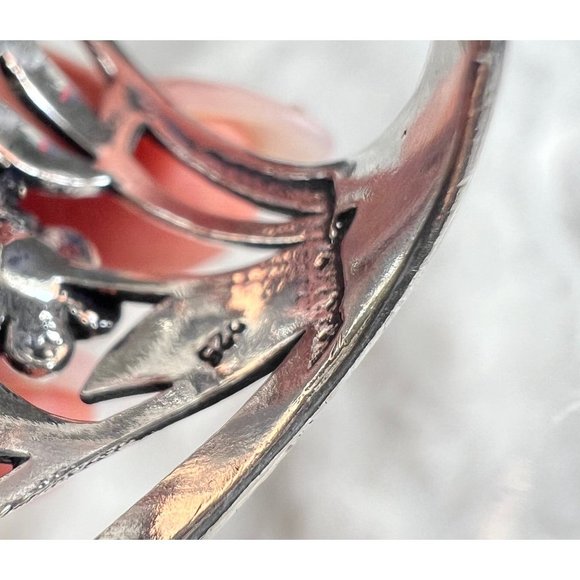 925 Flower Child Flash Labradorite Ring 6 - Picture 9 of 9